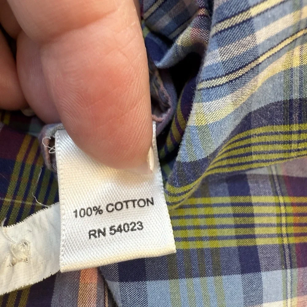 Banana Republic Men's Shirt Sz XL 17/17.5 Long Sleeve‎ Button Down Plaid